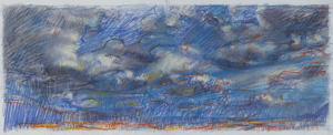 Lake Clouds, Pastel