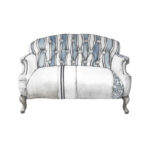 Blue Striped Sofa