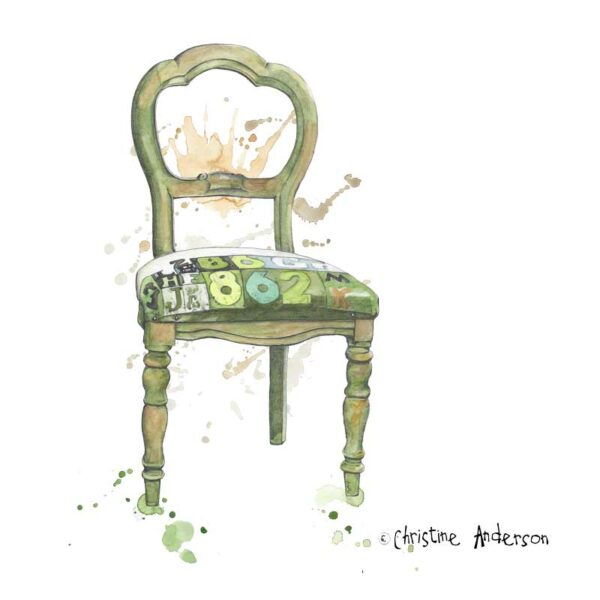 Painted Numbers Chair - Image 1